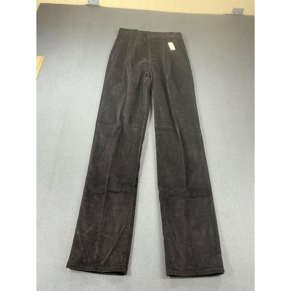 Vintage Montgomery Ward Pants Juniors 9 Black Corduroy Straight Leg Casual 90s